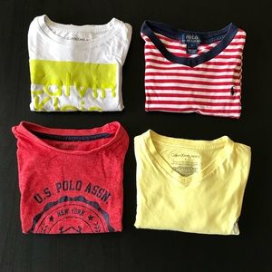 ✨⚡️POLO & CALVIN KLEIN BOYS LOT 4 SHIRTS size 7🌟